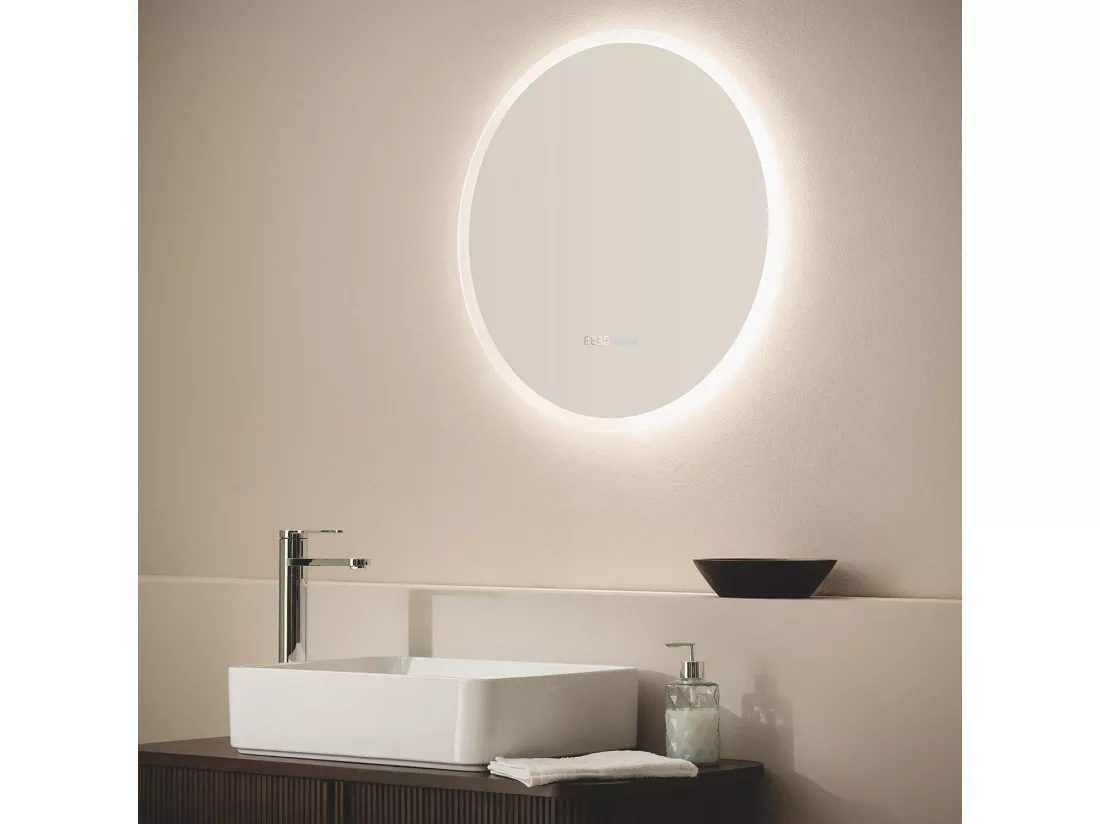 Miroir Salle de Bain avec Éclairage LED Anti-buée Palolem Ø60cm Sélectionnable (chaud-neutre-froid)