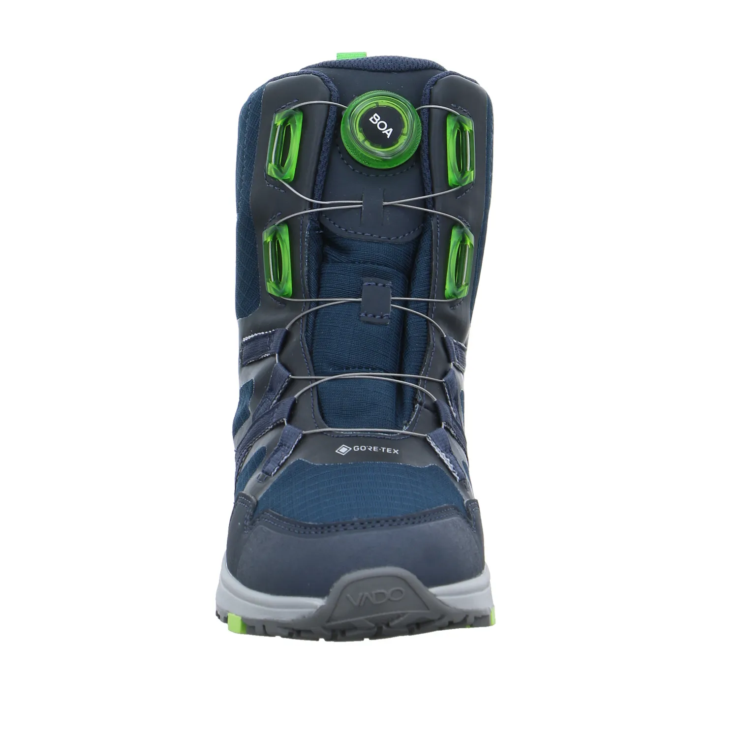 VADO Jungen- Snowboot Membran Blau Textil  Winter-Sneaker high