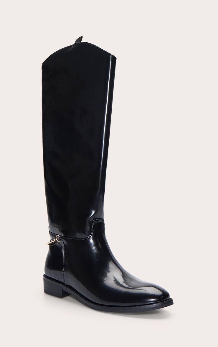 Noir Botte Cavalière Montante