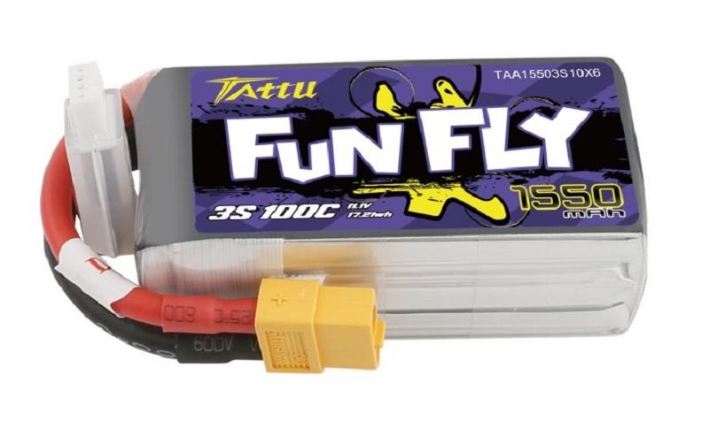 RC-Akku LiPo 1550 mAh 11.1 V 100C Funfly3S LiPo-Akku für Multikopter