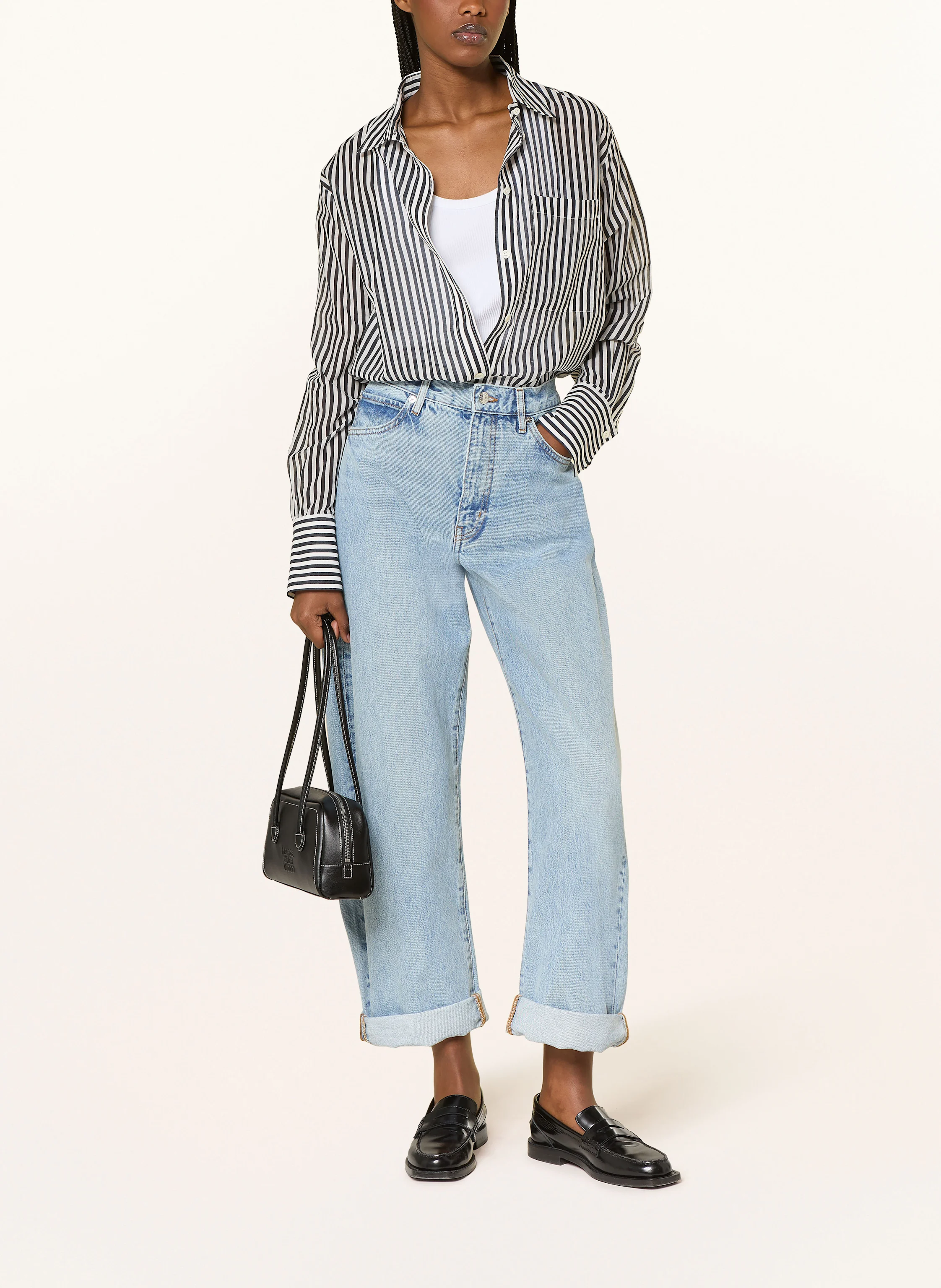 FRAME Oversized-Hemdbluse mit Seide