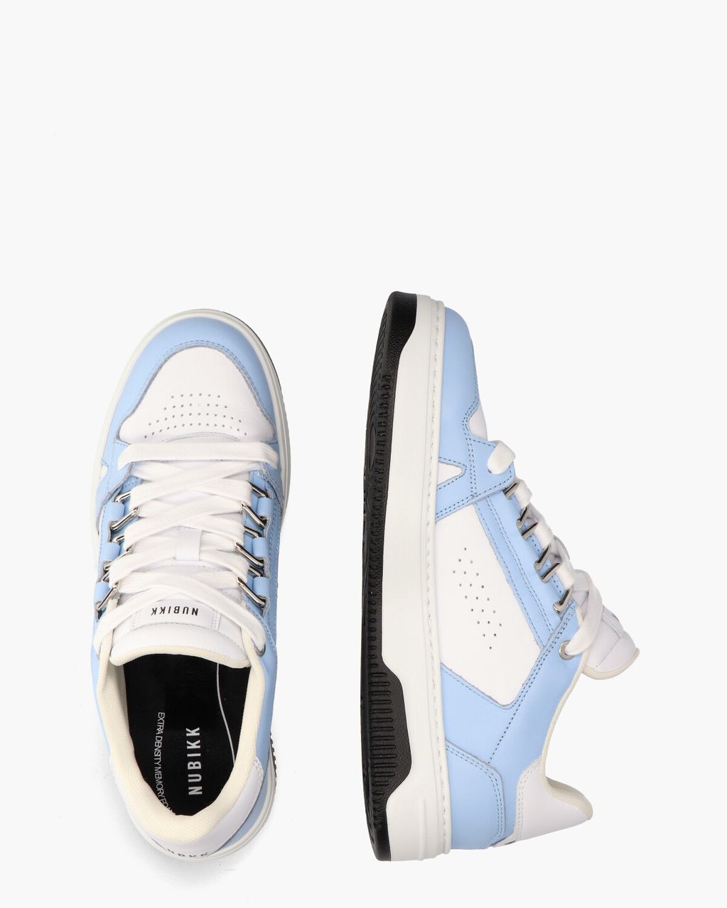 Nubikk Basket Buxton Wit/Lichtblauw Herensneakers