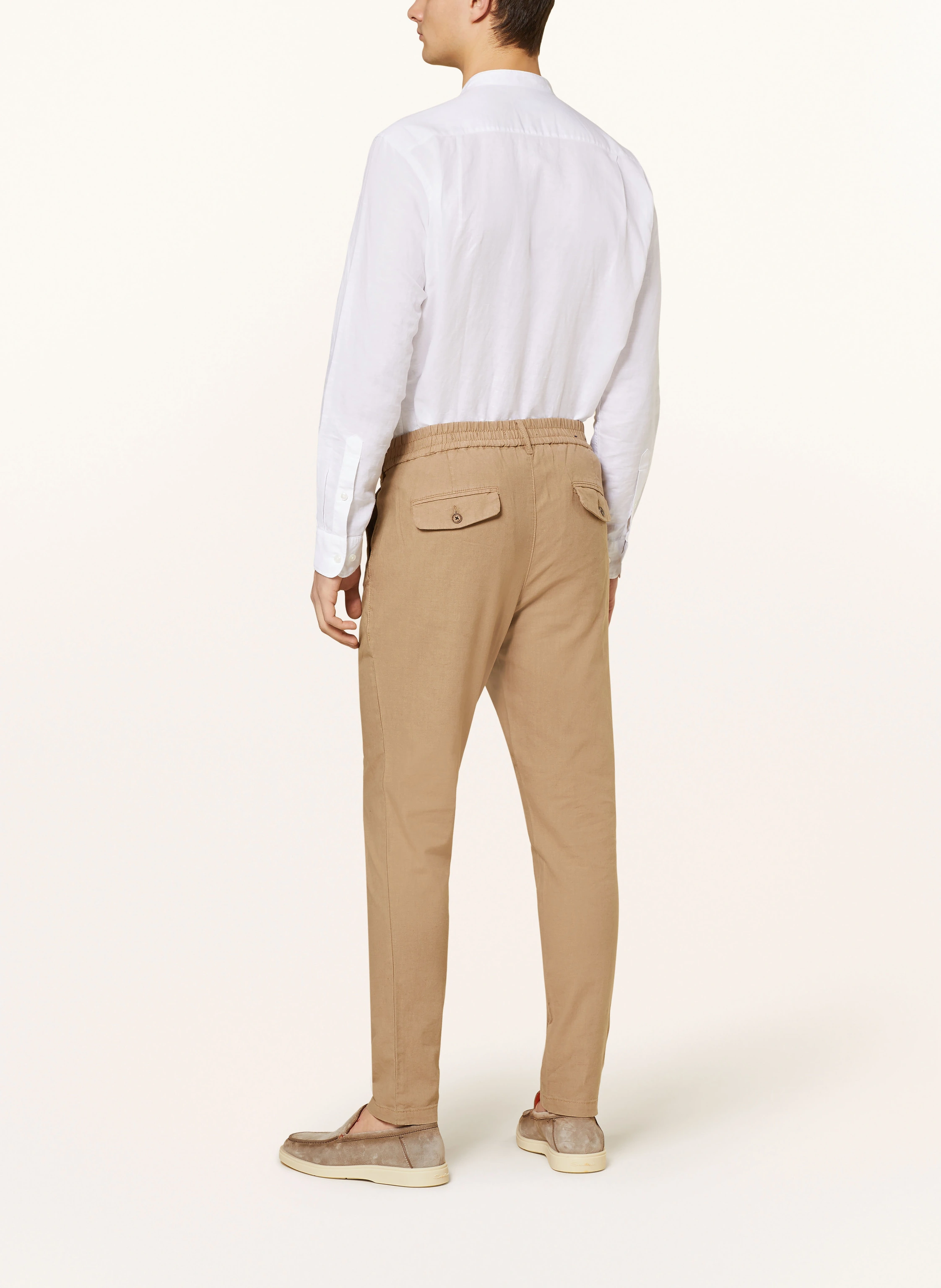 STROKESMAN'S Hose Comfort Fit mit Leinen