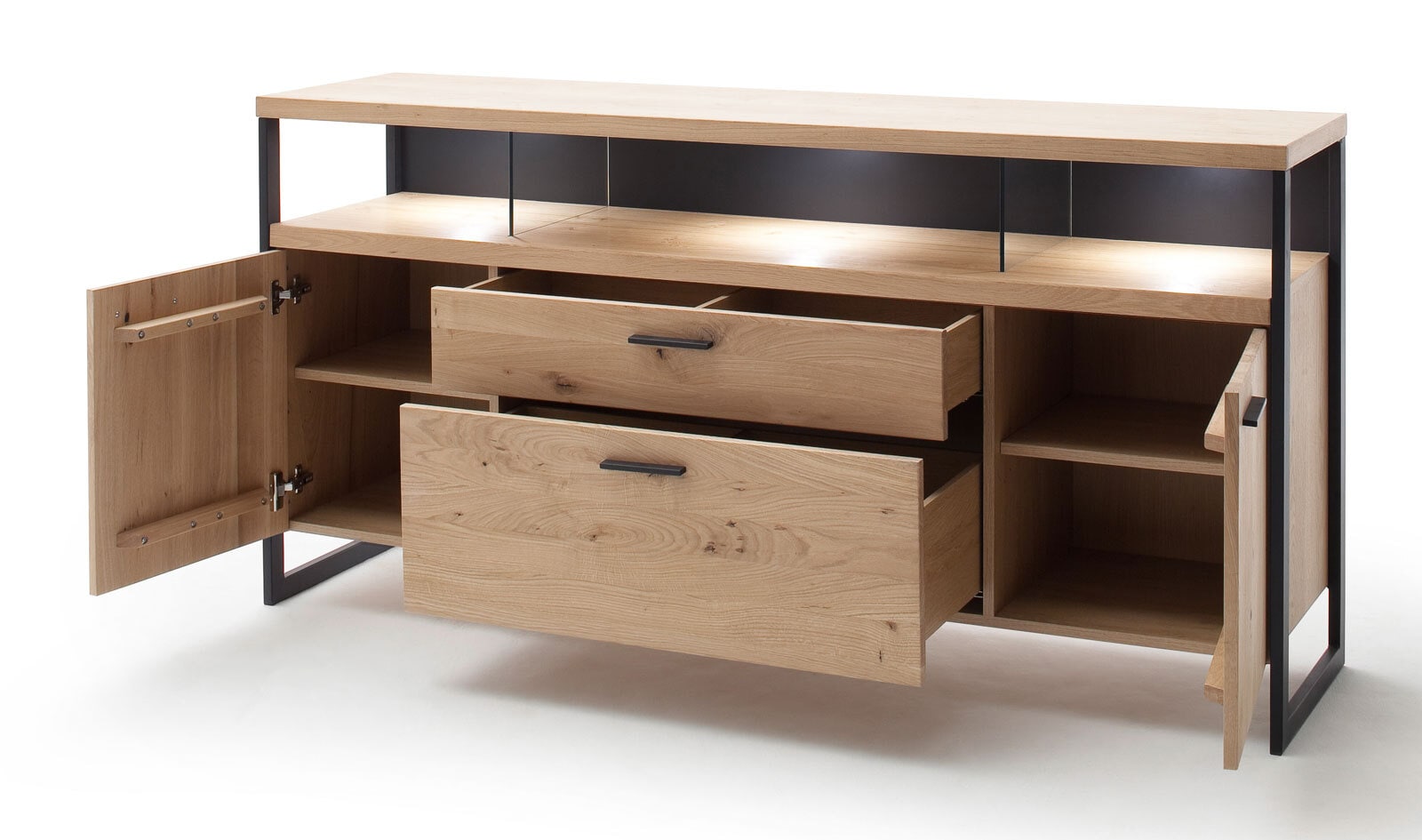 vito Sideboard LANTANA Balkeneiche Bianco /anthrazit