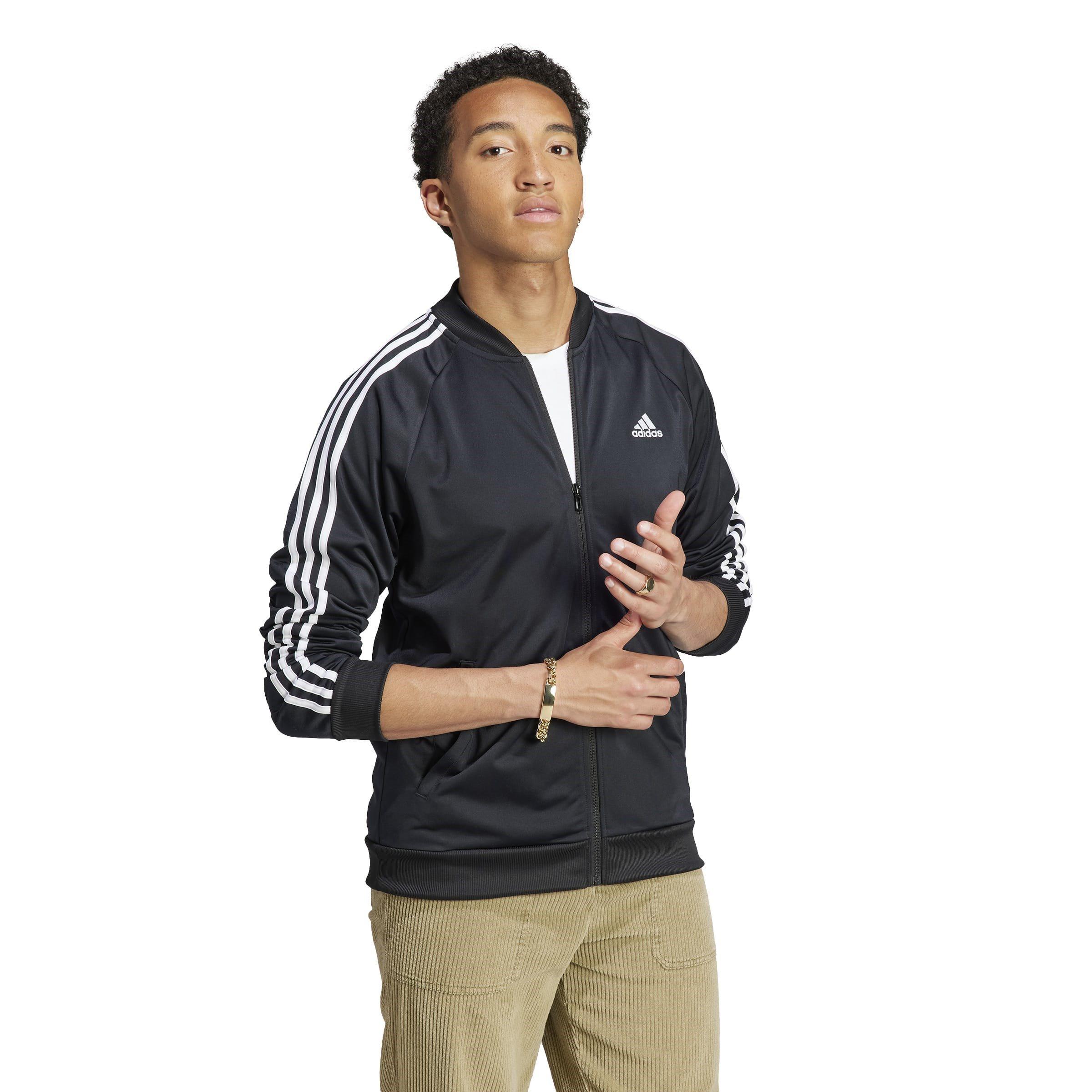 adidas Essentials Woven 3 Stripes Track Jacket Mens