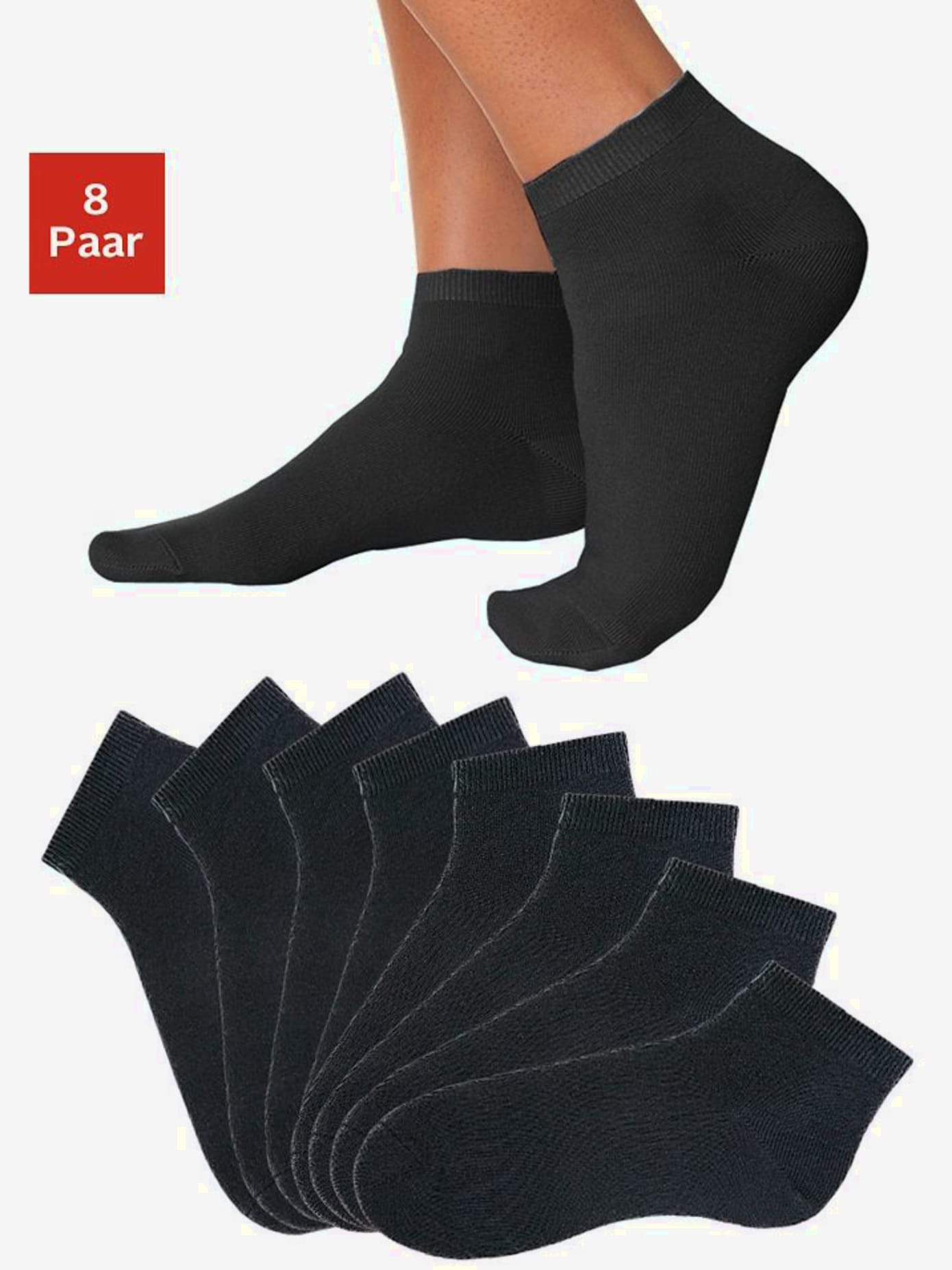 Lot de 8 socquettes basiques