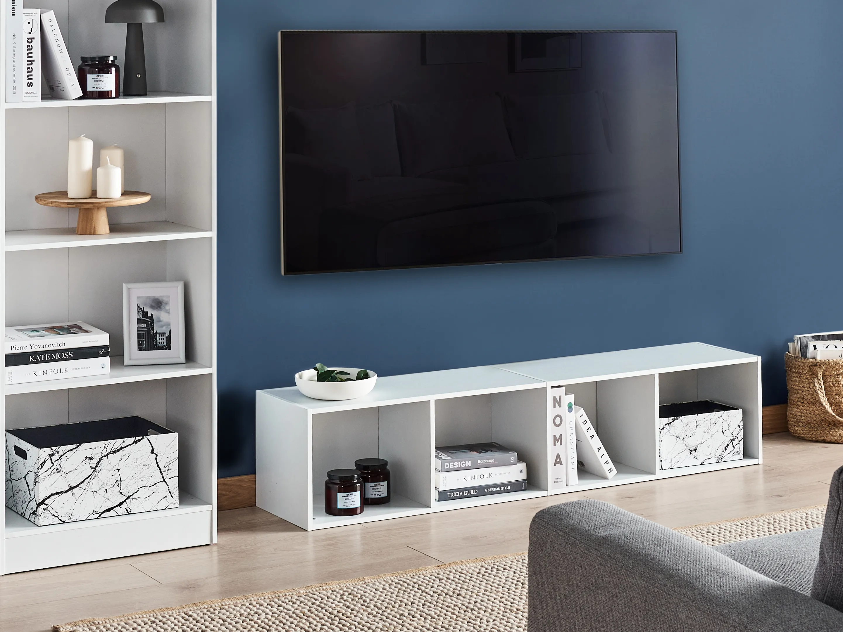 Boekenkast met 4 planken WINNIPEG 143 cm Wit