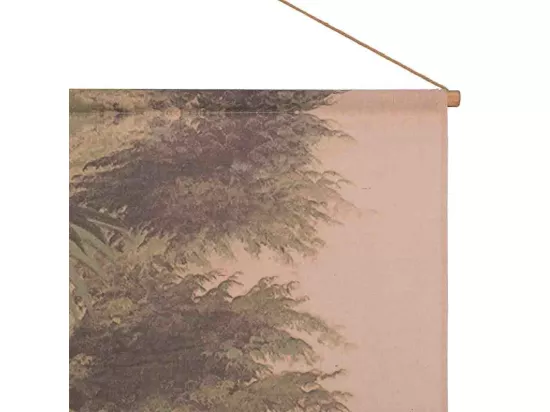 Toile de lin imprimée en parchemin