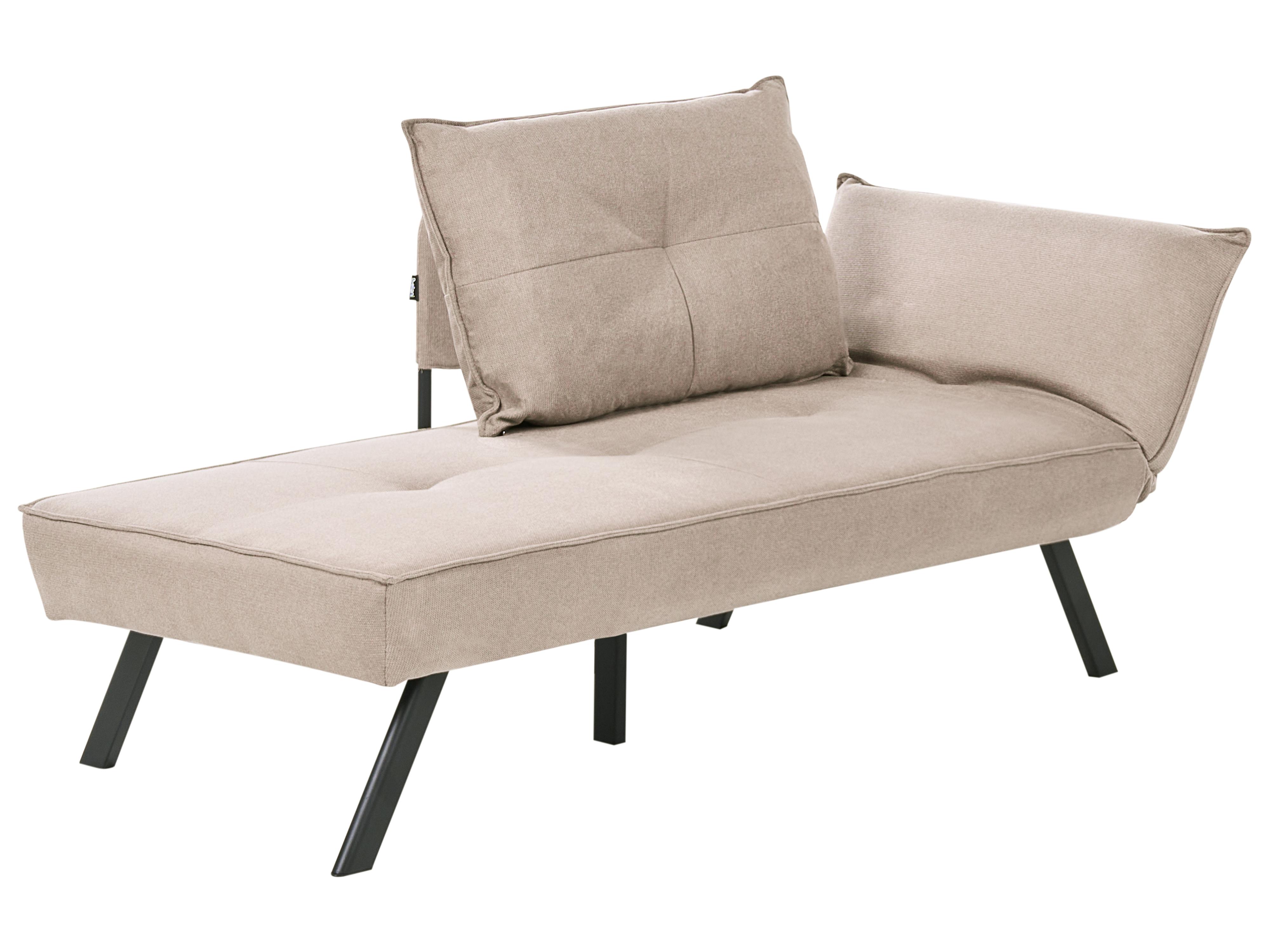Rechtszijdige chaise longue ROCAMADOUR Stof Taupe