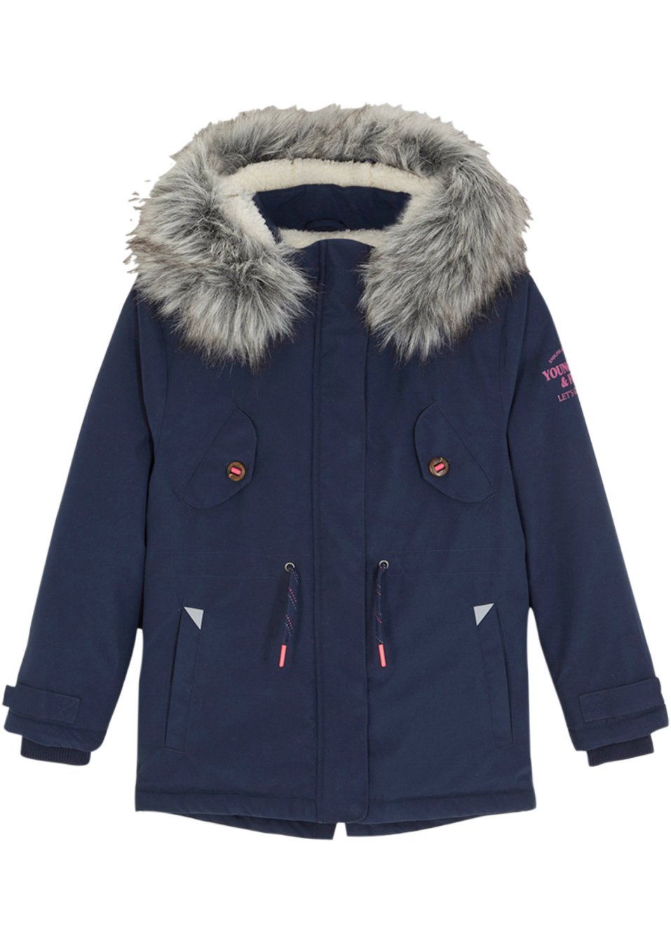Parka hiver fille avec col synthétique