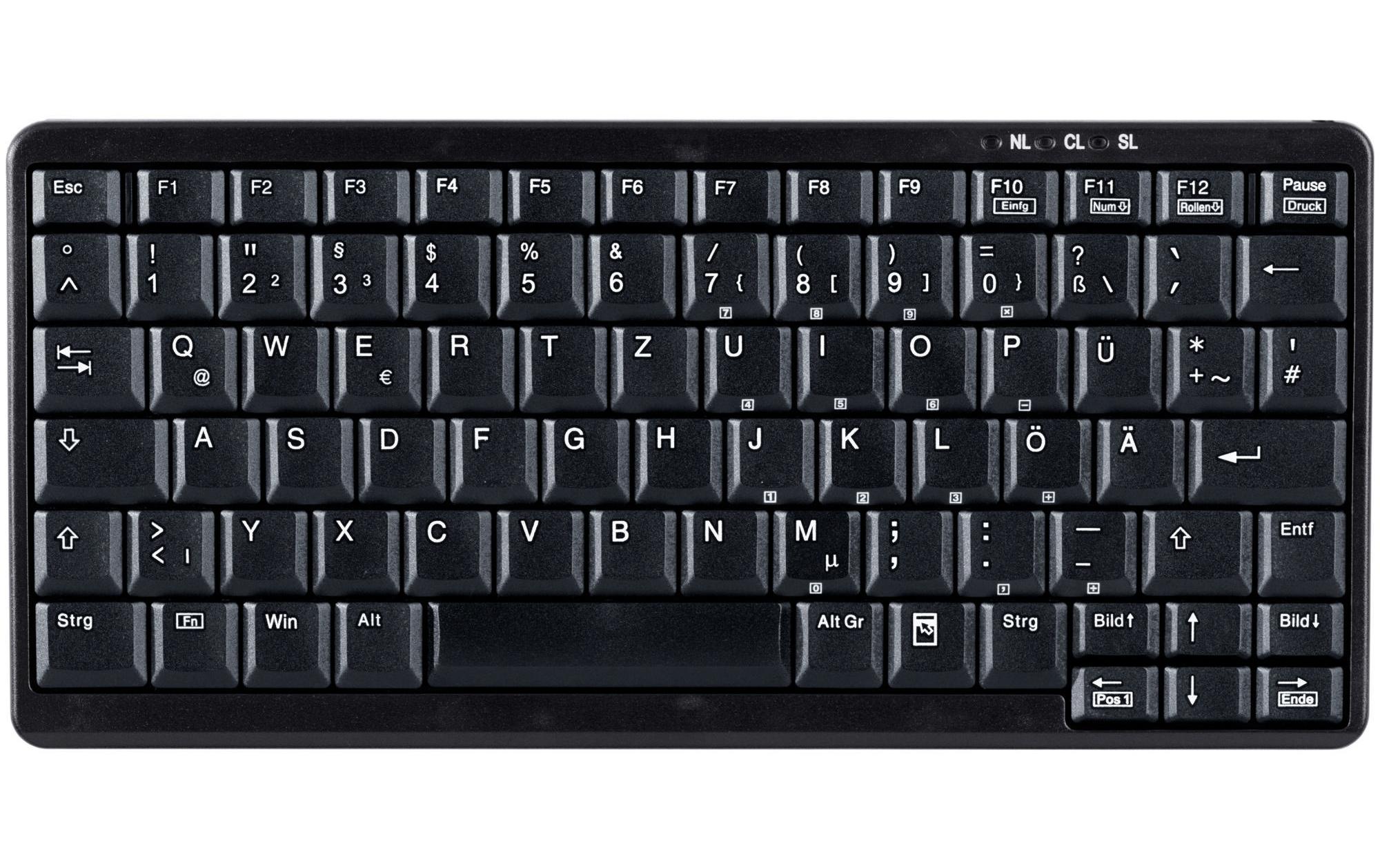 Tastatur AK-4100 CH-Layout SchwarzKompakte Tastatur