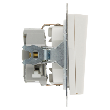 Gira ST55 inbouw enkel geaard stopcontact met klep wit