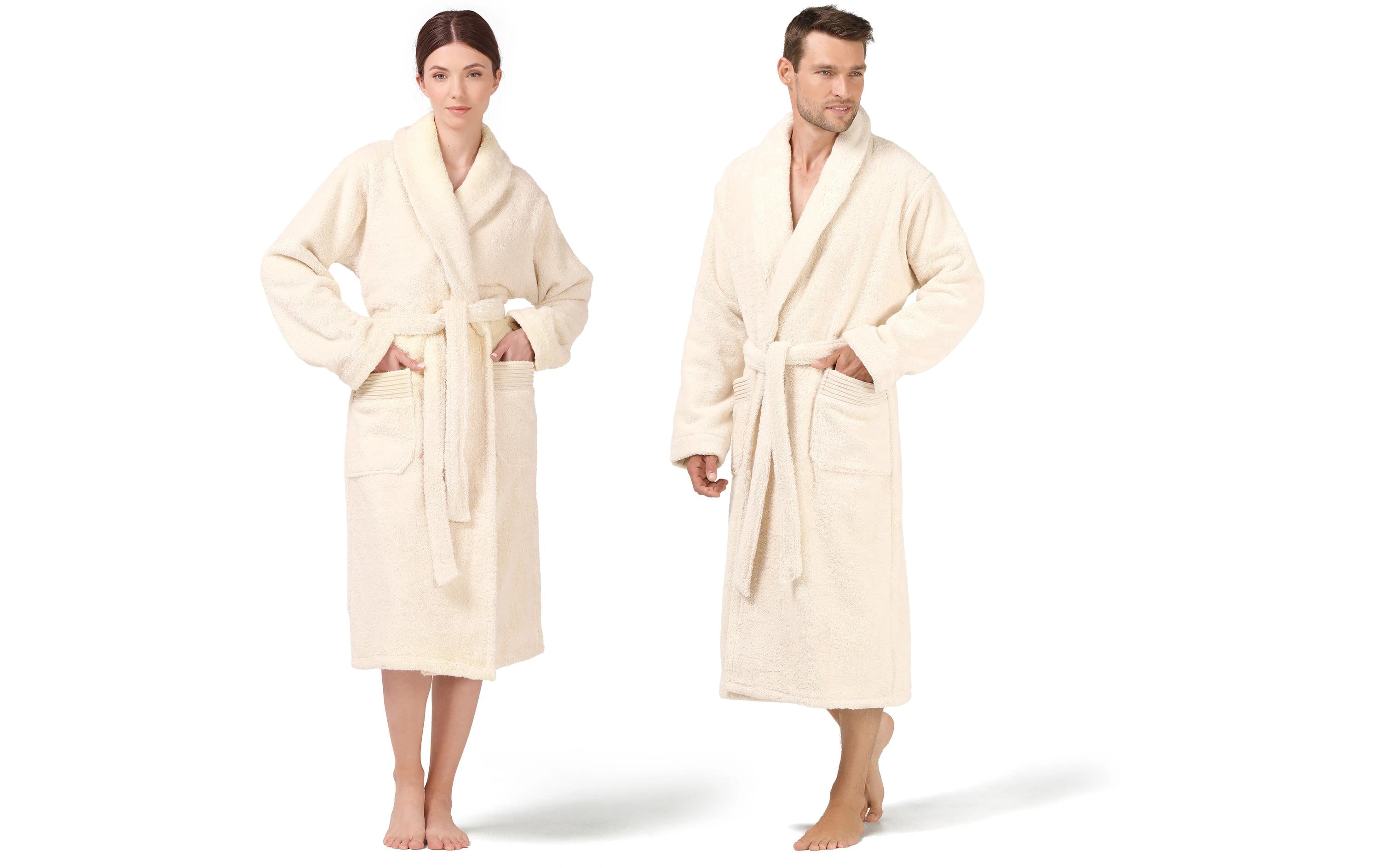Bademantel Wellness M, Nature<br>Schalkragenmantel
