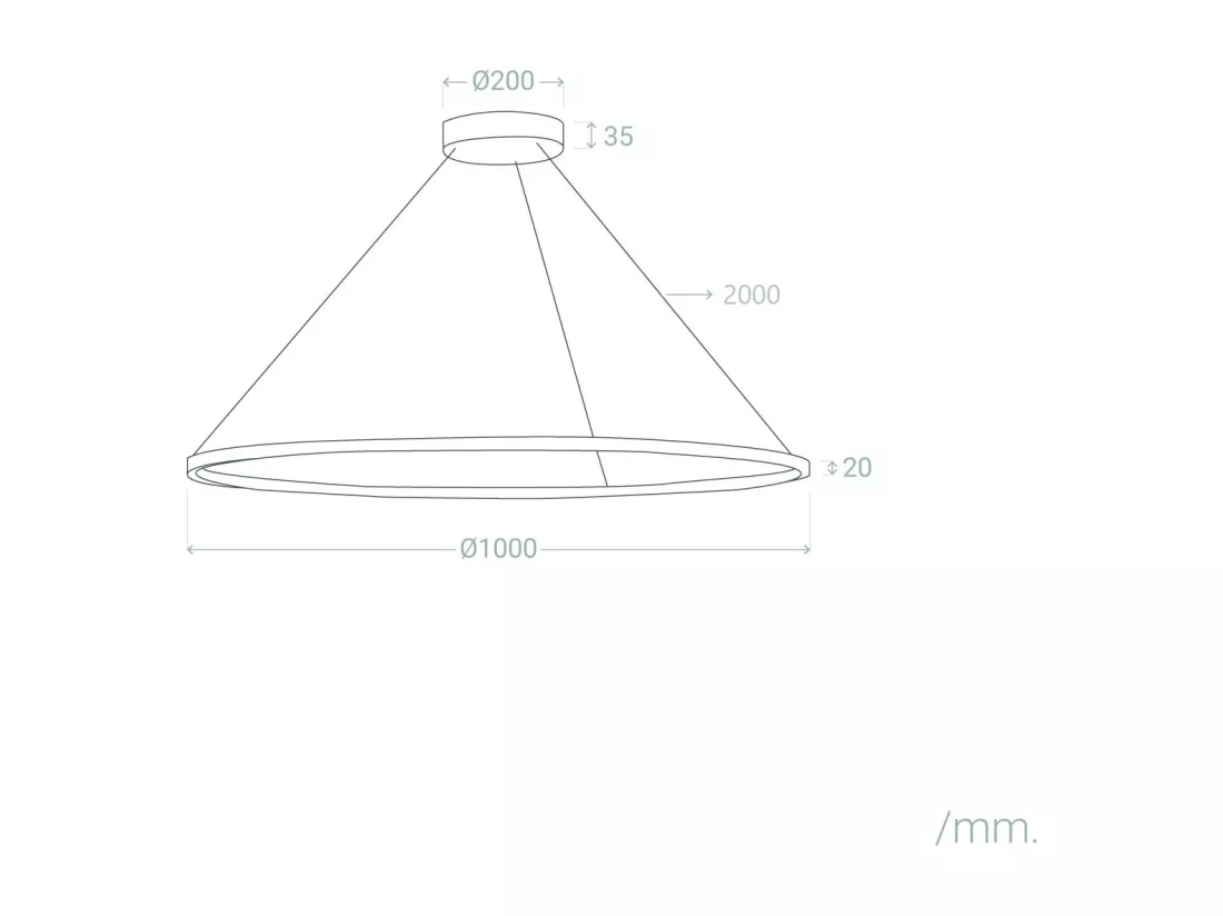 Suspension LED Métal 28W CCT Sélectionnable Big Ivalo Blanc