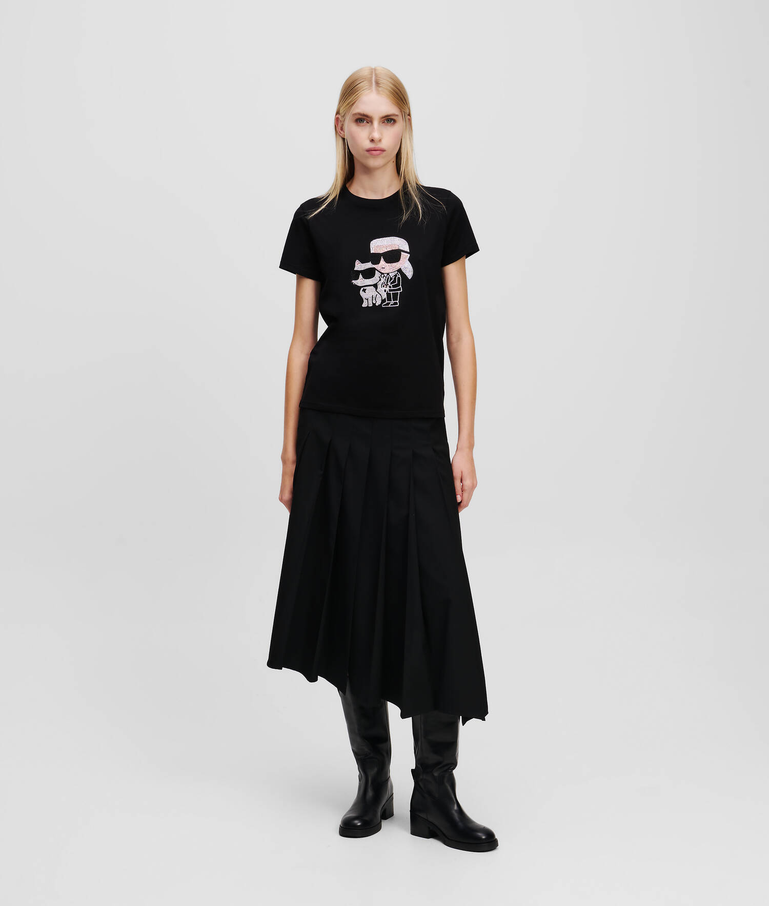 T-SHIRT À STRASS IKON KARL & CHOUPETTE