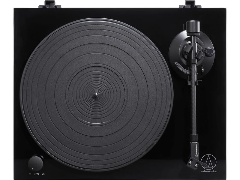 Audio-Technica Plattenspieler AT-LPW50PB Schwarz Manueller Hi-Fi-Plattenspieler mit Riemenantrieb