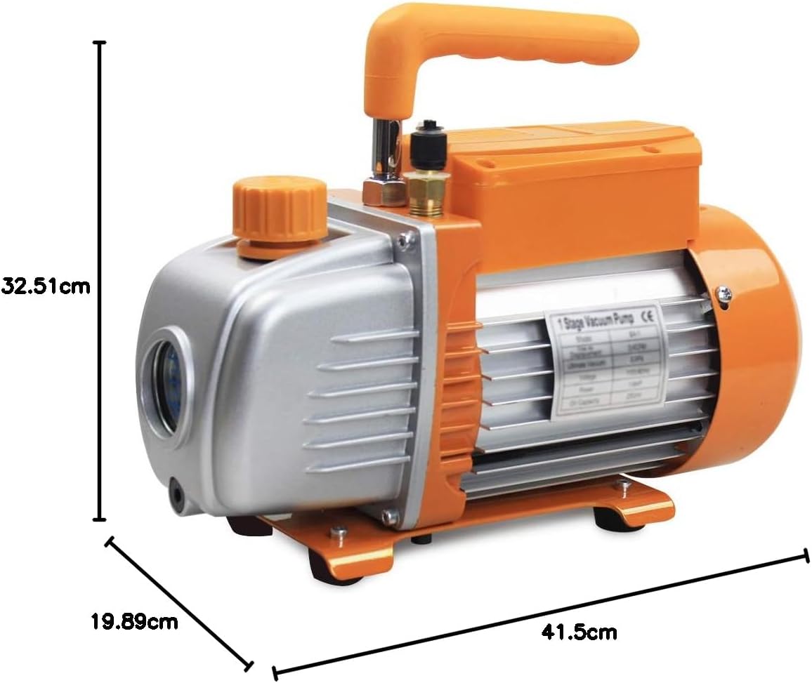 BACOENG Pompe a Vide Climatisation, Kit Recharge Climatisation et Pompe à Vide Frigoriste, pour Système de Réfrégération et Climatisation R410A R134a R407C R32