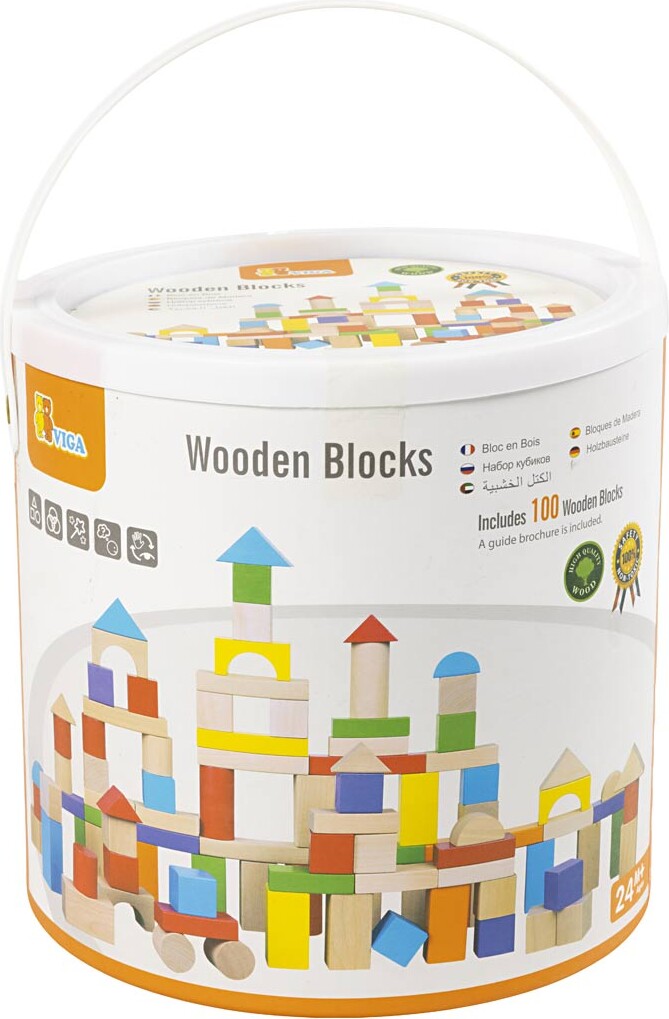 Viga - Klodser I Træ - Byggeklodser - 3 CM - 100 Stk