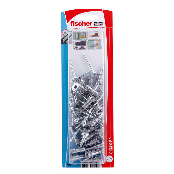 Cheville autoforeuse Fischer en métal PZ L. 30 mm, 25 pièces