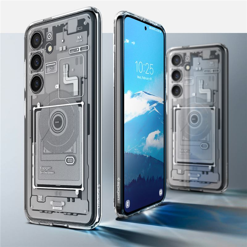 Samsung Galaxy S24 Zero One Ultra Hybrid Case Hülle (ACS07351) - Grau / Transparent
