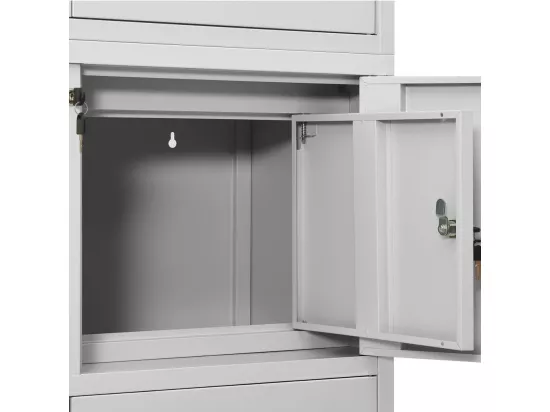 Armoire de bureau Gris clair 90x40x180 cm Acier