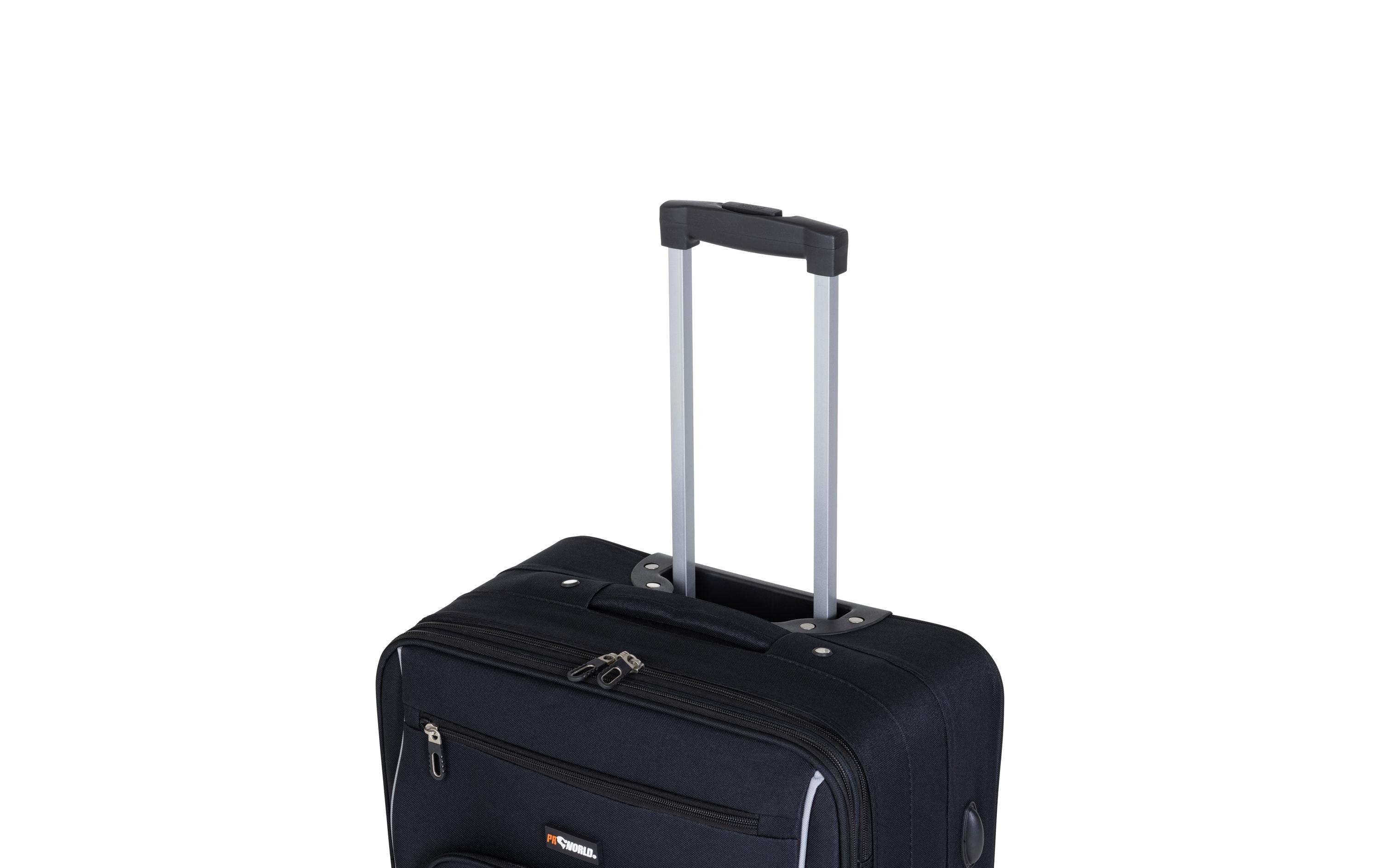 Reisekofferset World soft 2-teilig, schwarzZwei Trolleys unterschiedlicher Grösse