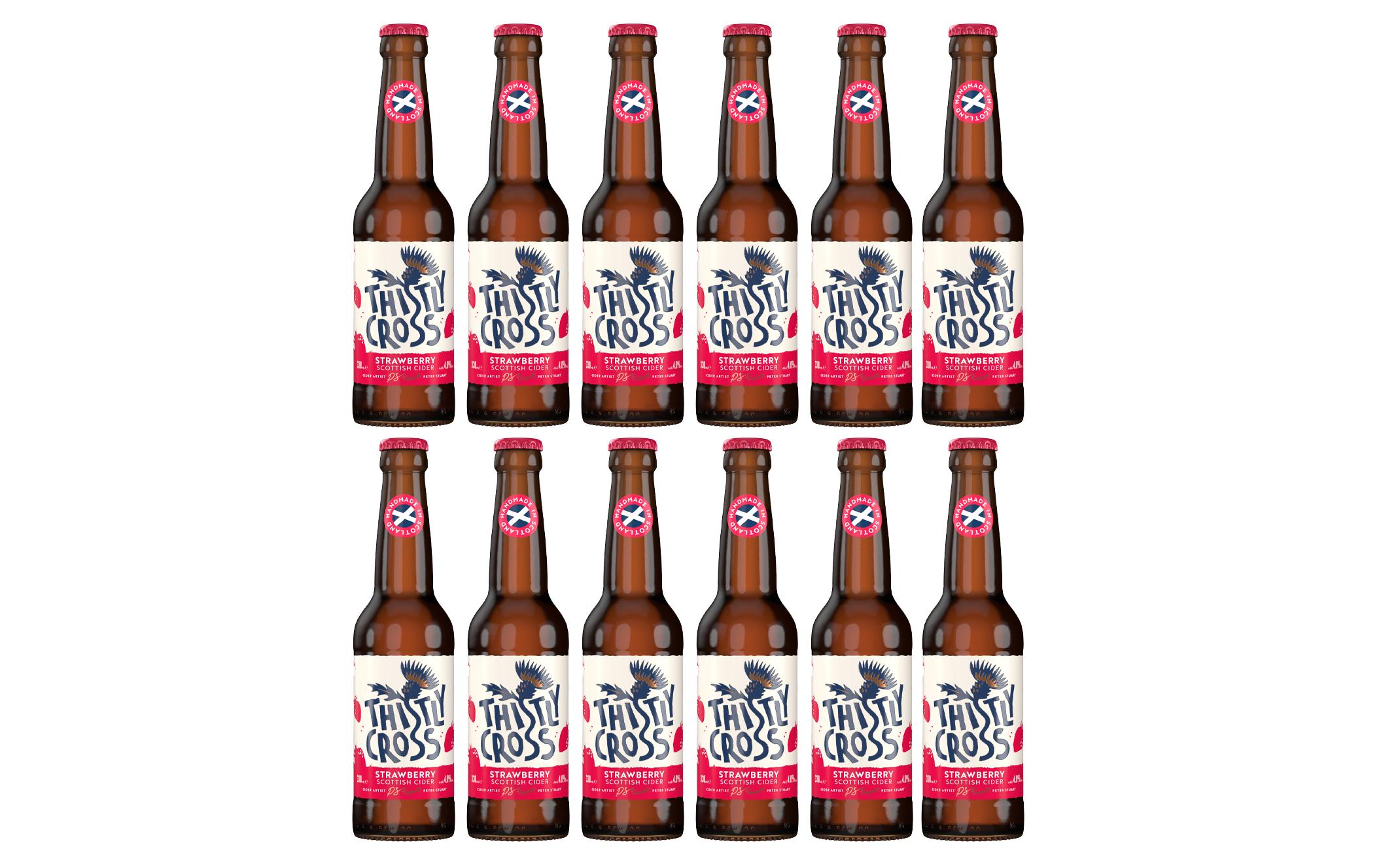 Erdbeer Cider 12 x 0.33 lVergorener Apfelsaft mit Erdbeeraroma
