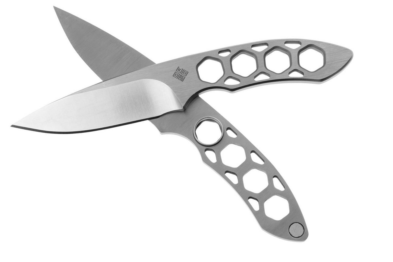 Ocaso Duo Desk Knife 80DKS Spear Point, With Stand, vaste bureaumessen, Wes Crawford design