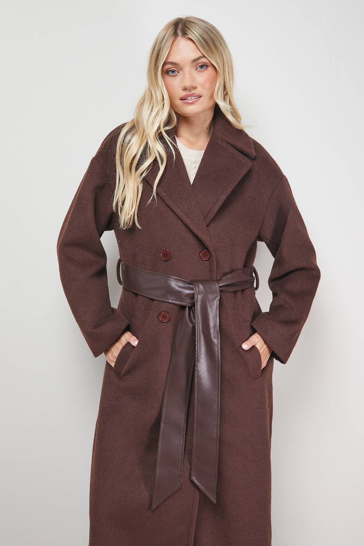 Oasis Manteau Maxi Ceinturé Décontracté