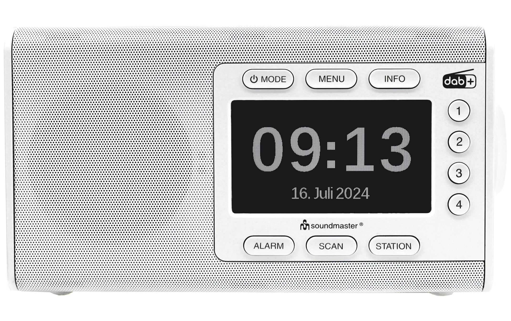 Soundmaster Digitalradio (DAB+) »DAB900WE« ( ) Datumsanzeige, Display, Senderspeicher,