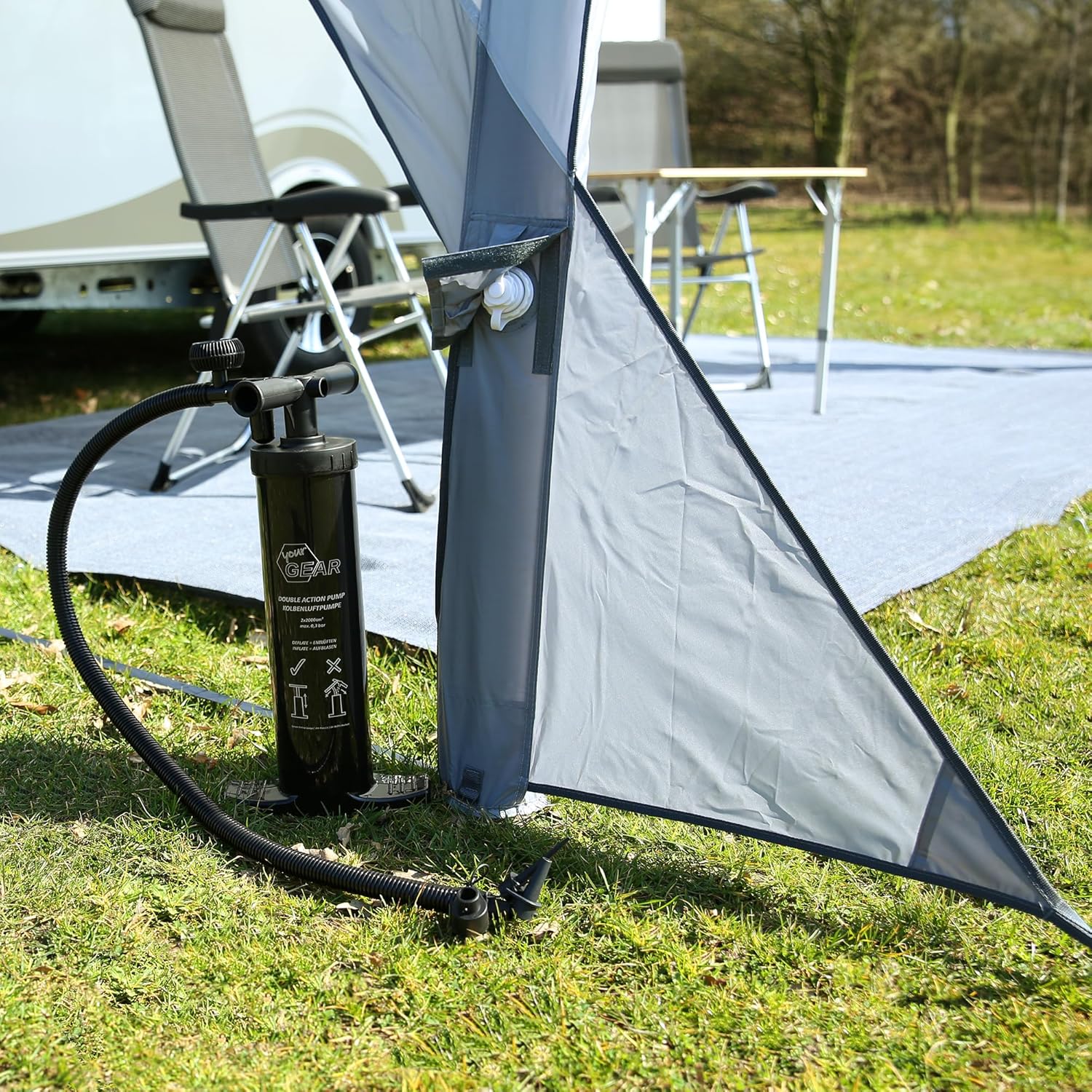 your GEAR Amalfi Air - Sonnensegel Vorzelt UV 50+ für Wohnwagen Beachy 360/420/450 von Hobby (Gr. 420)