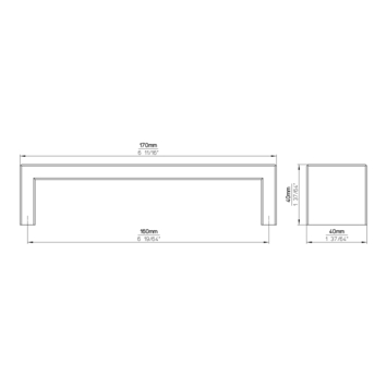 Greep Tara rvs 170mm
