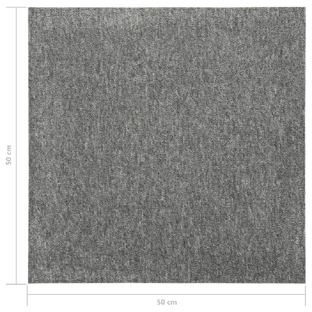 vidaXL Dalles de tapis 5 m² - Gris