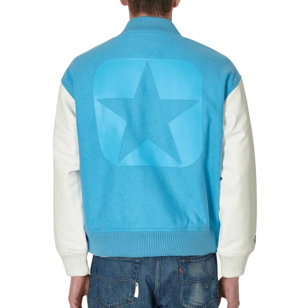 Converse Blouson Turquoise/Blanc Homme Converse x FRGMT Varsity Jacket