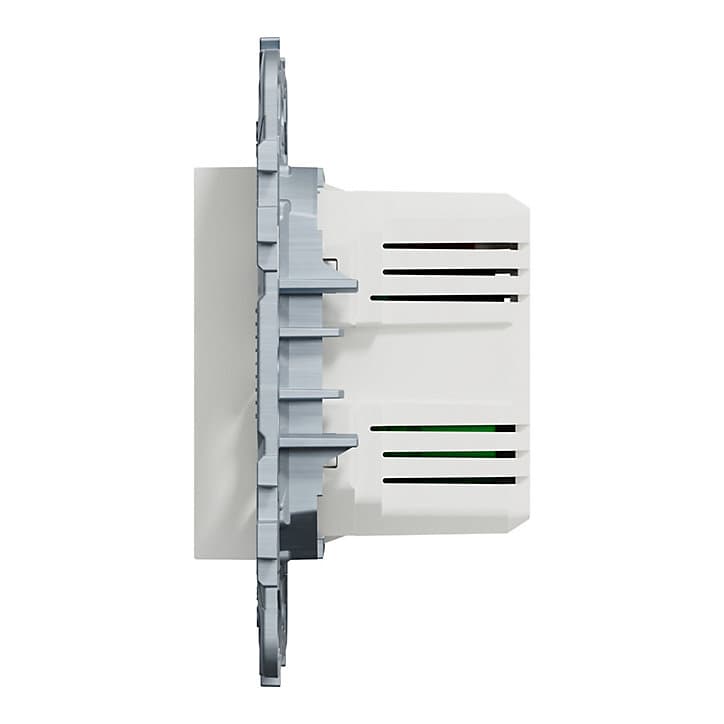 Chargeur USB double 5Vcc 2,4A type A+C Schneider Electric Unica blanc