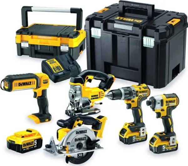 Dewalt Maskiner DEWALT COMBO SET 18V DCD796   DCF887   DCS39   DCS331   DCL050) 3x5.0Ah TSTAK DCK551P3T