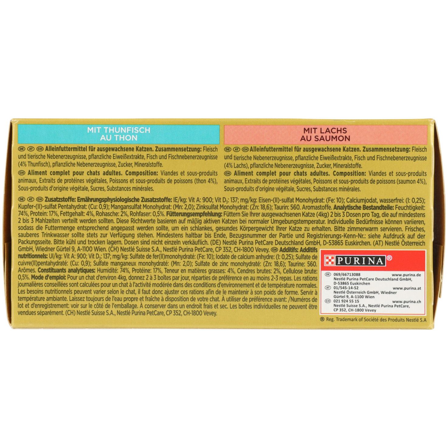 Gourmet Gold Katzenfutter Ragout Fleisch & Fisch assortiert 4x85g
