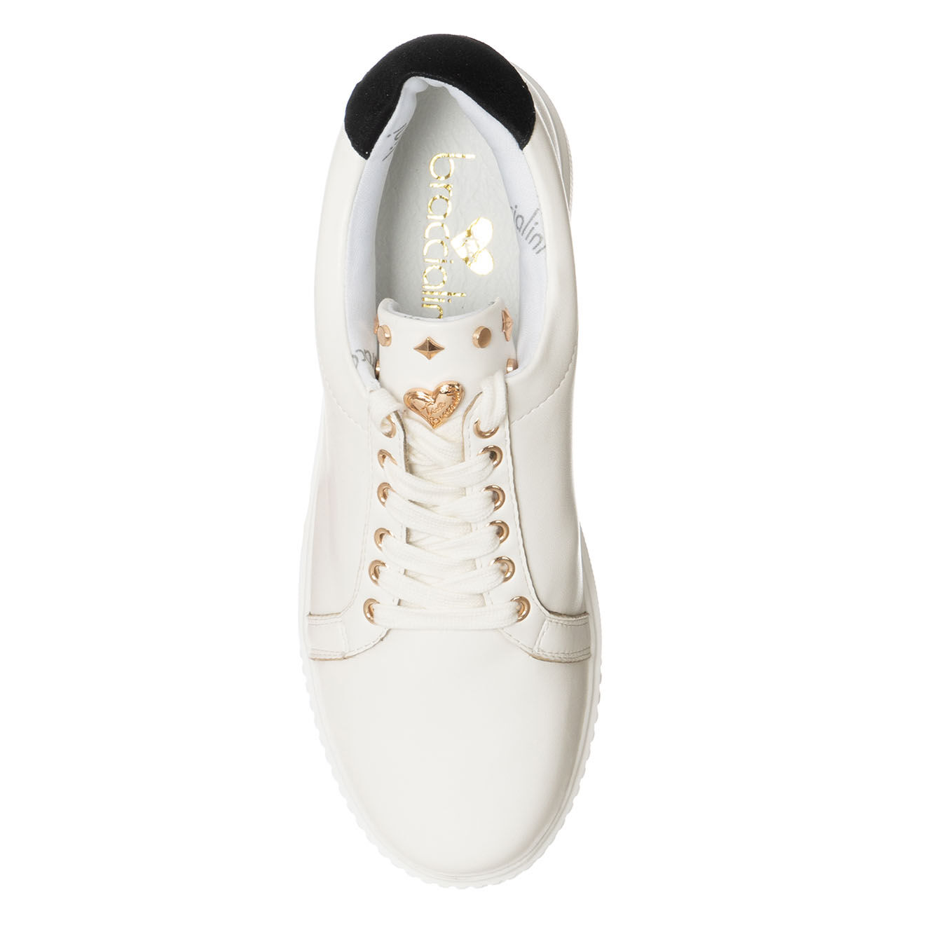 Tua By Braccialini Sneakers en Cuir Riga blanc/noir