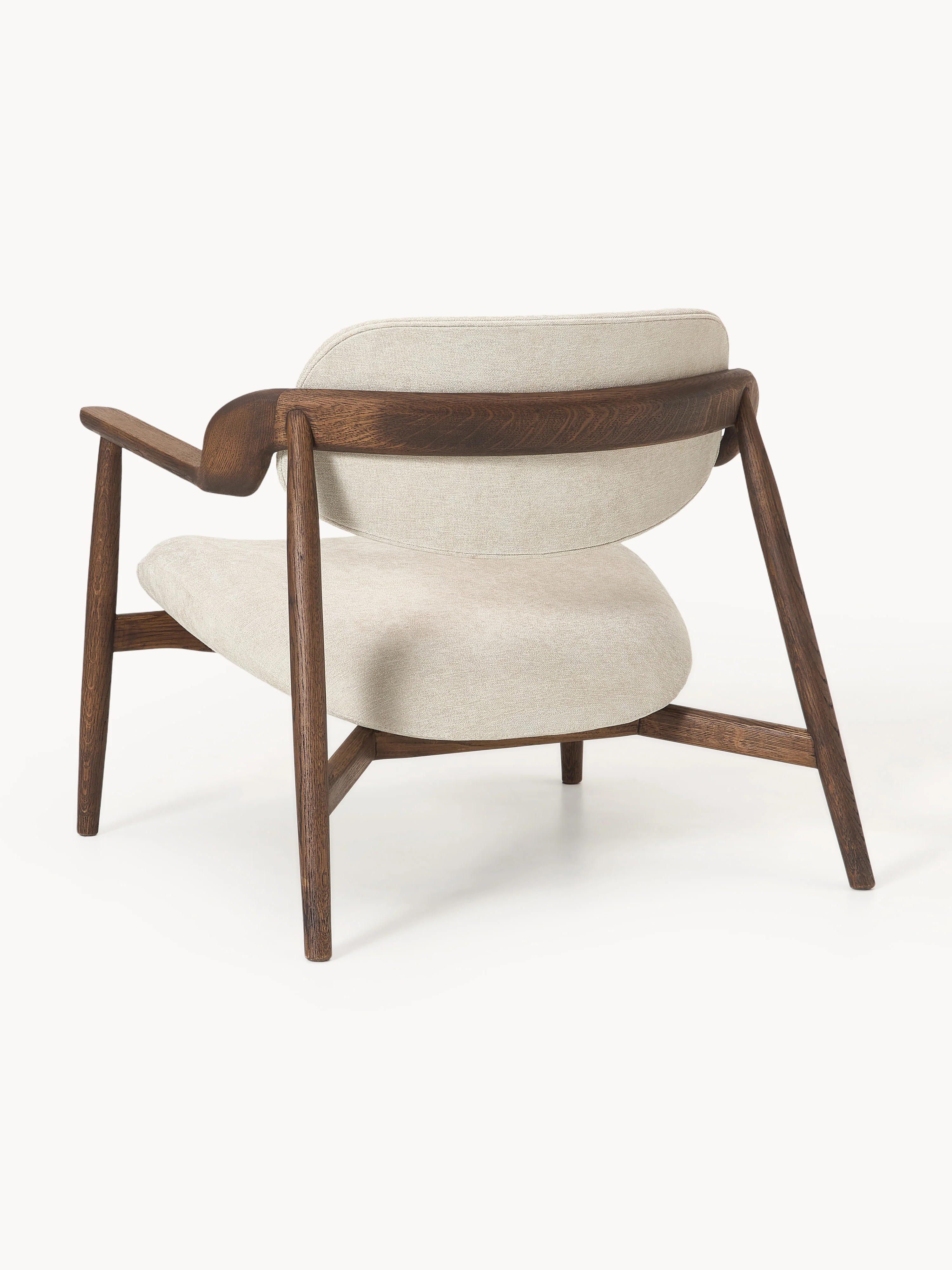 Loungefauteuil Rae van eikenhout