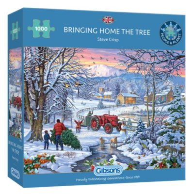 Bringing Home The Tree 1000 Piece Jigsaw Puzzle