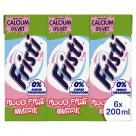 Fristi Rood fruit suikervrij 6-pack