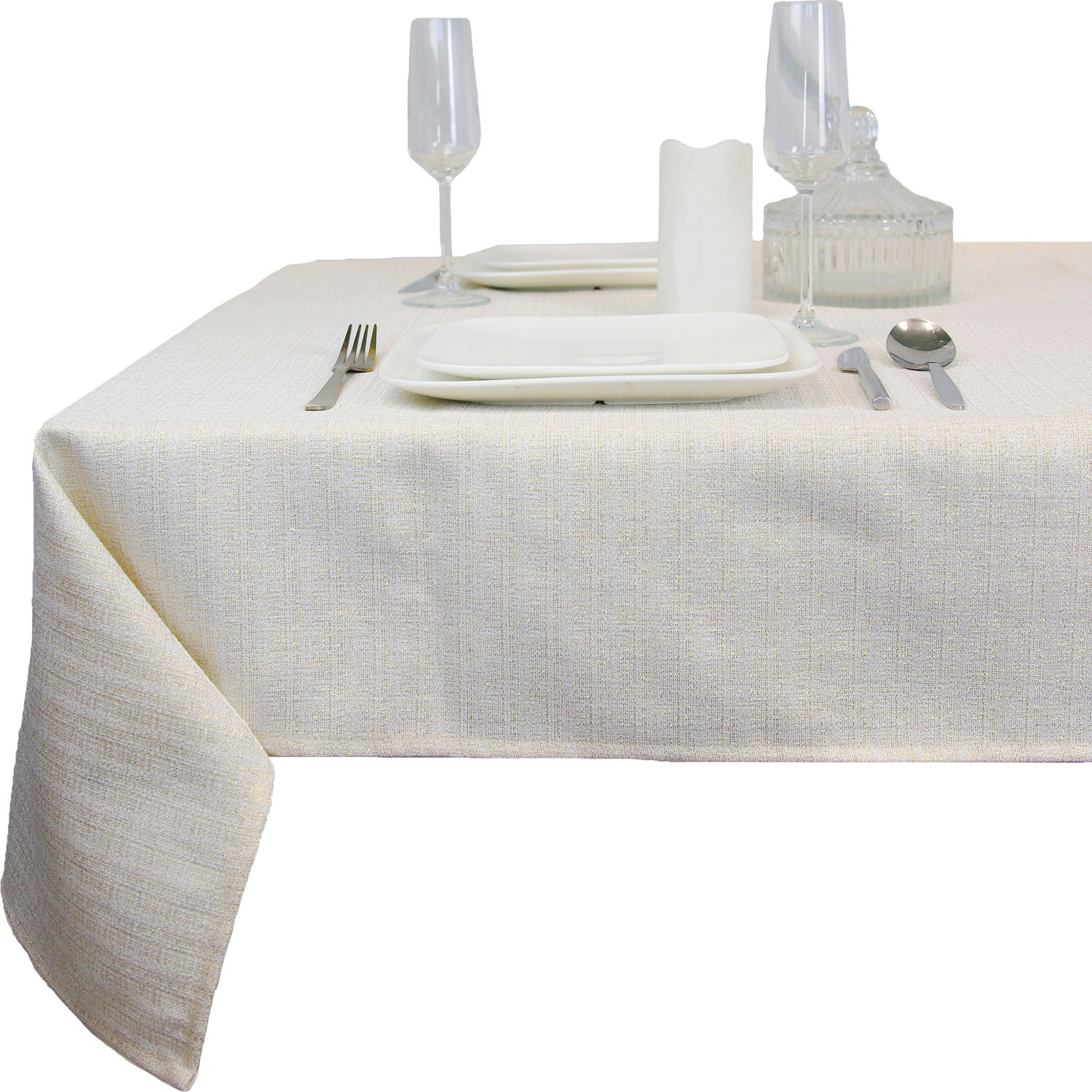 Unique Living tafelkleed Xenna goud 145 x 250 cm
