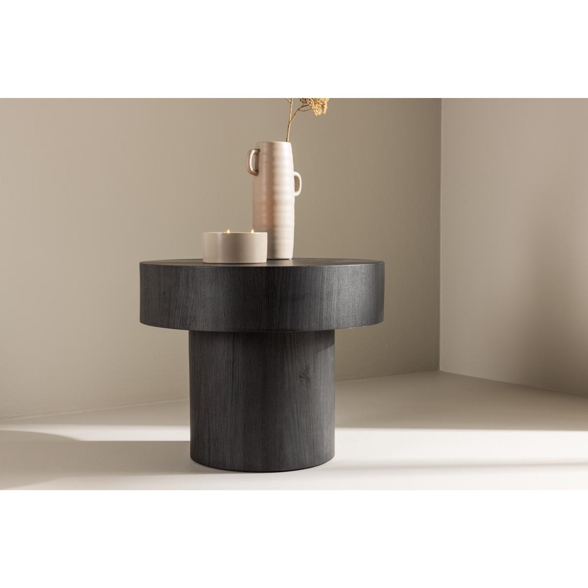 Svea - Costanza ronde bijzettafel - Ã¸50 cm - zwart