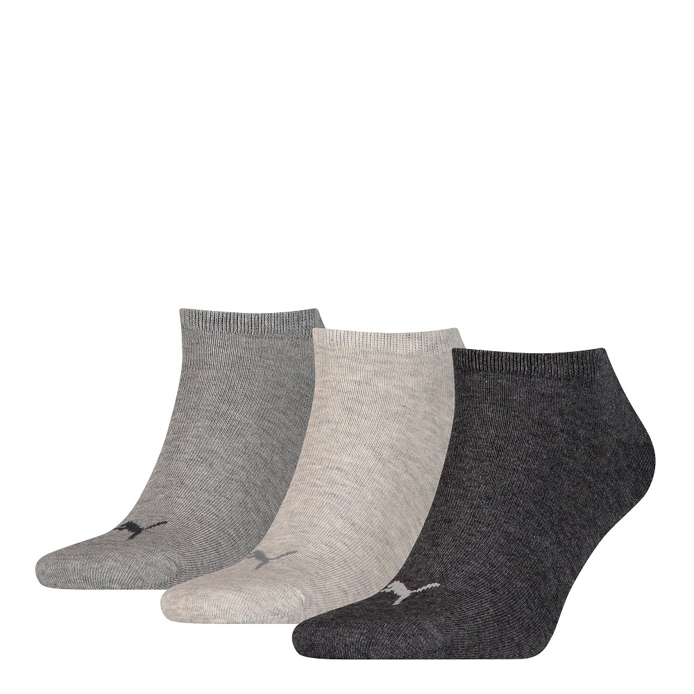 3er Pack PUMA Damen und Herren Socken - grau-hellgrau-anthrazit - 35/38