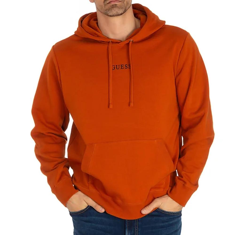 Guess Sweat à Capuche Orange Homme Guess Roy
