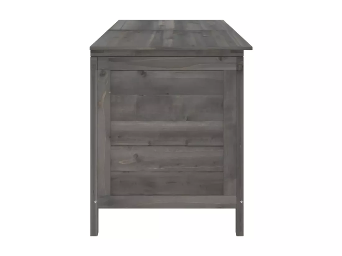Boîte de rangement de jardin anthracite bois massif sapin