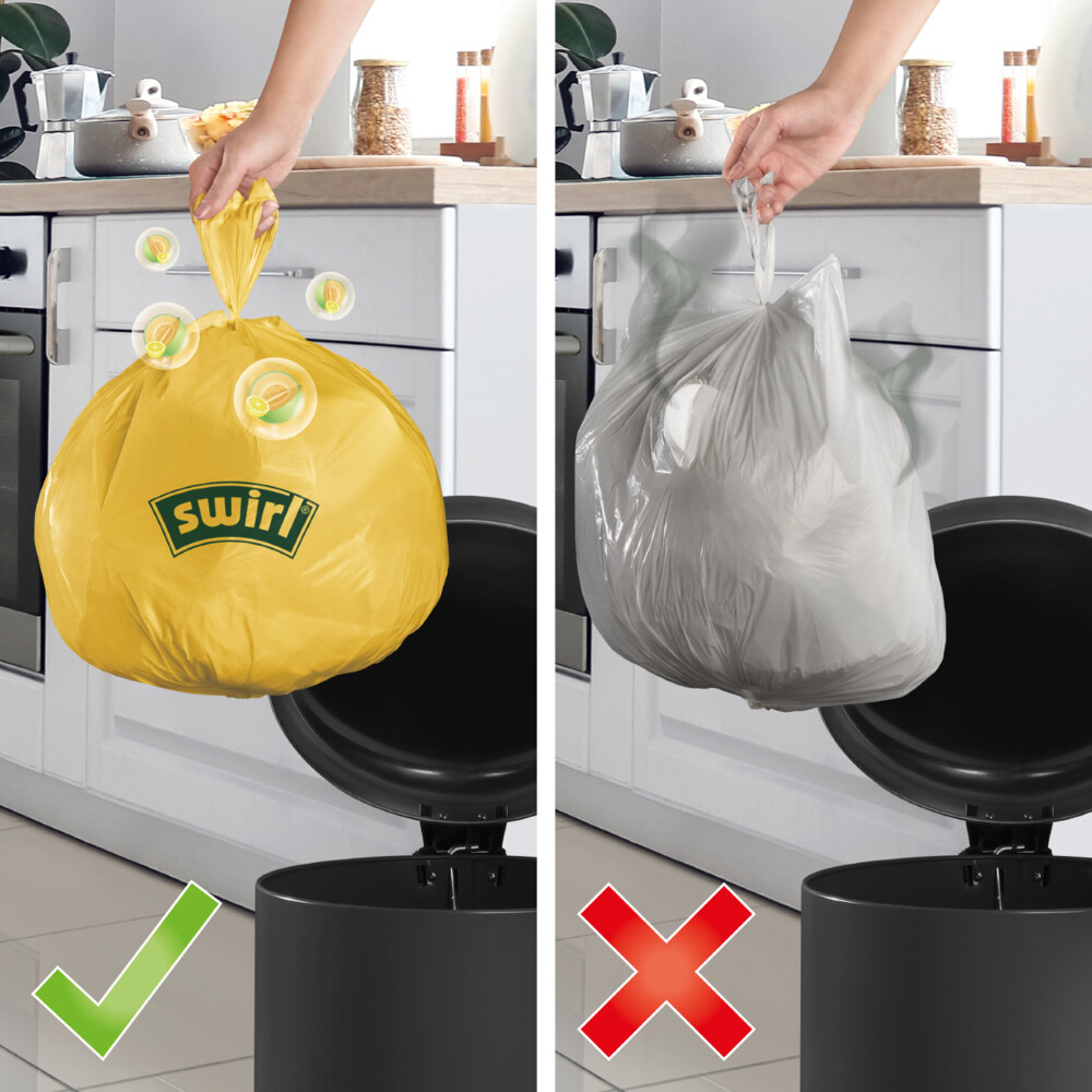Swirl Pedaalemmerzakken Geparfumeerd met Handvat 20L25 stuks