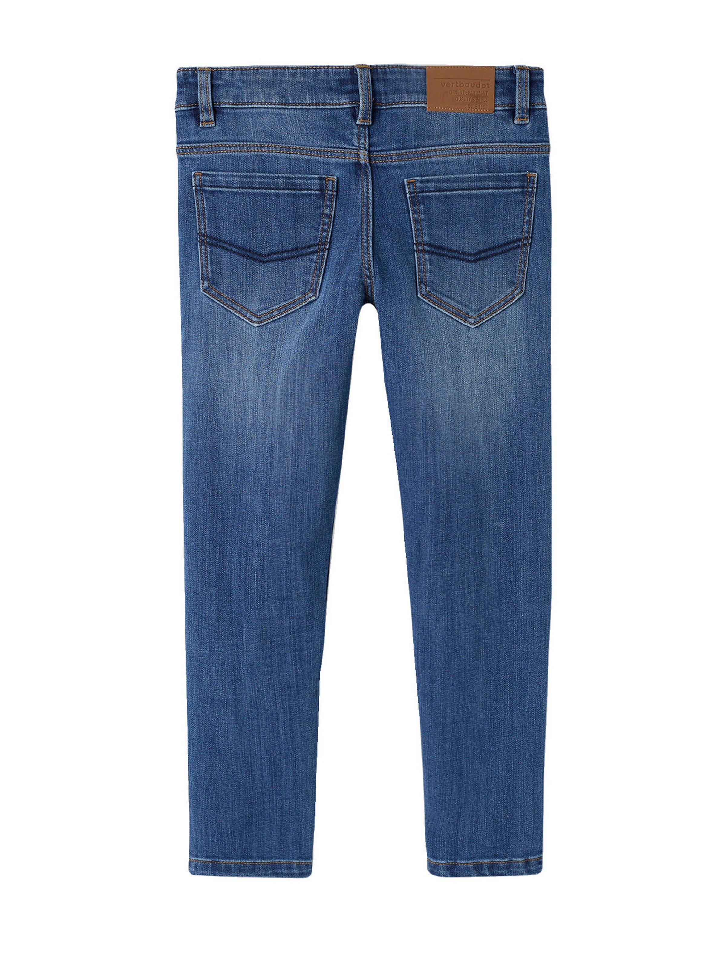 Vertbaudet Die UNVERWÜSTLICHE, robuste Jungen Jeans, Slim-Fit, Bundweite verstellbar blue stone