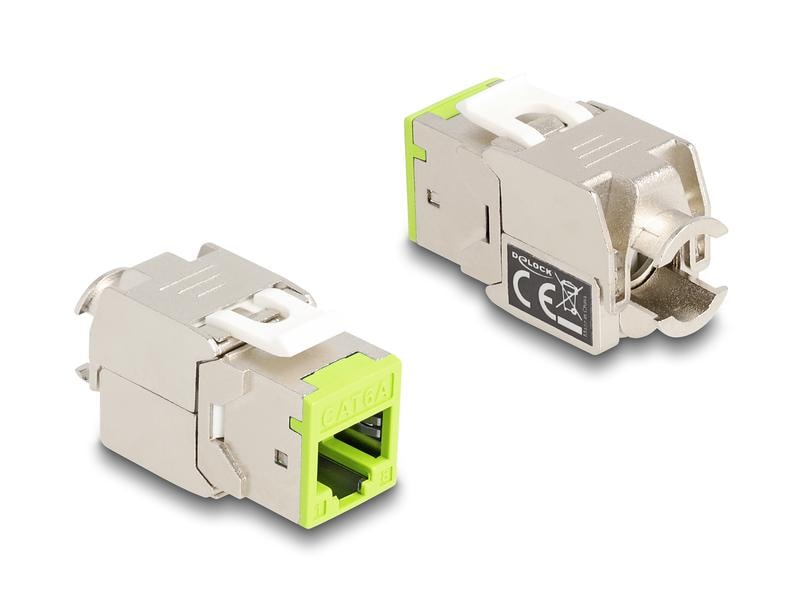 Delock Keystone-Modul RJ45 zu LSA, Cat.6A Farbig, 8 Stück Delock Keystone Modul RJ45 Buchse zu LSA Cat.6A werkzeugfrei farbig Set 8 Stück