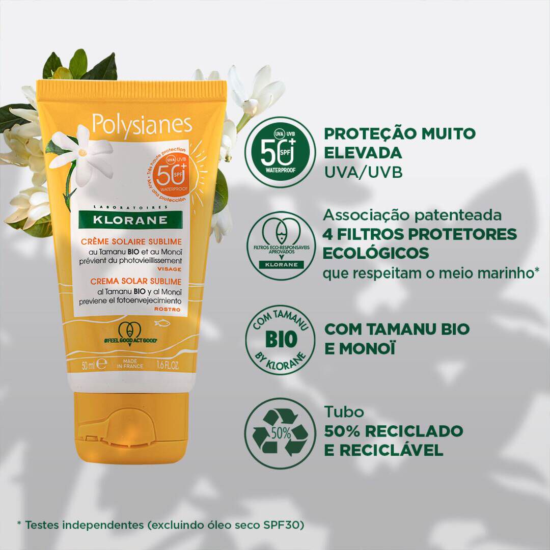 KLORANE  Protetor Solar Creme Sublimador FPS50 - 50ml